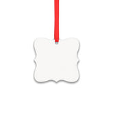 Aluminium Xmas Decoration - Double Sided - Fancy Square
